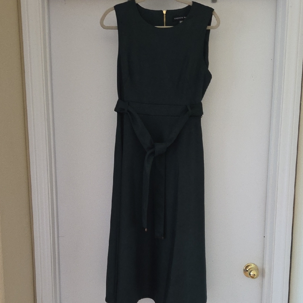 Andrew Marx Emerald Green Midi Dress